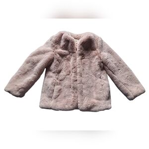 Gap Faux Fur Lined Coat Jacket Pastel Pink Women’s Size S Balletcore Barbiecore